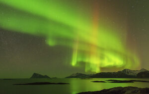 The Aurora Borealis (northern lights) photographed in Sommaroy, Norway