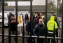 Disturbing footage appears to show migrant in Columb Barracks, Mullingar making threatening throat slicing gesture to concerned parents gathered outside facility