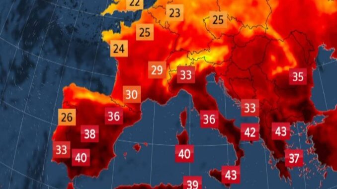 RTE in panic mode as they report Germany and Denmark hit record temperatures